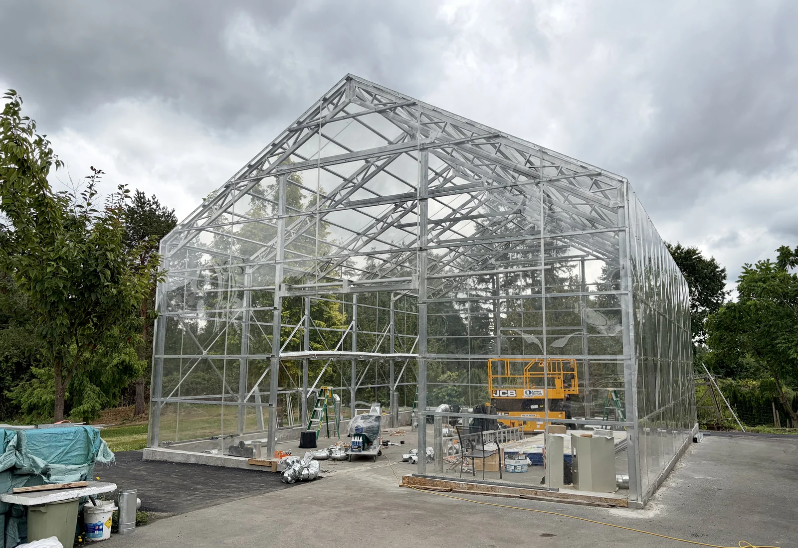 AAI greenhouse structure under construction in British Columbia